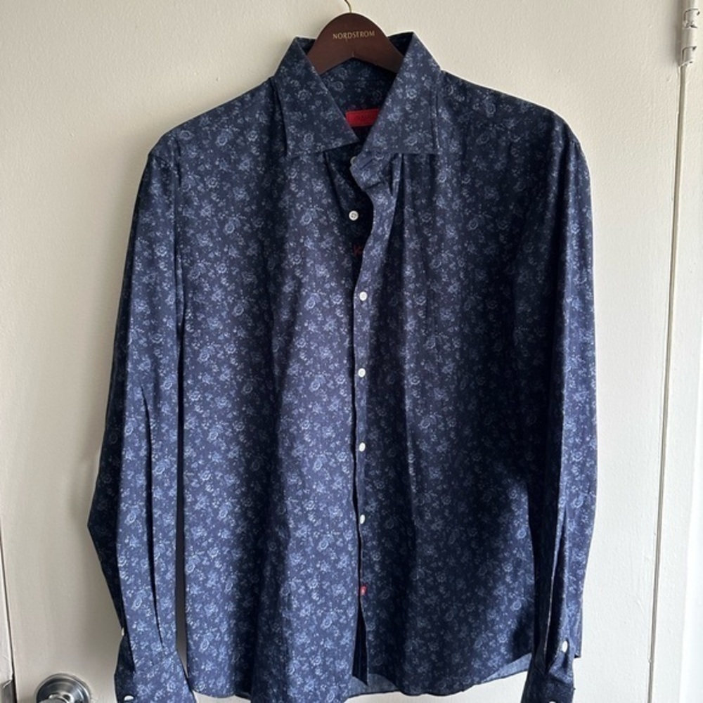 ISAIA Foloral Oxford Casual Shirt